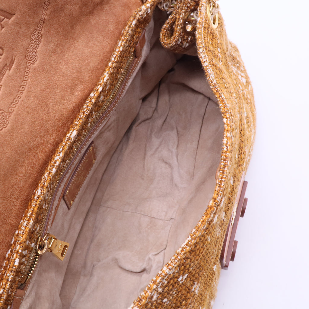 Tela Tweed Flap Bag B12134