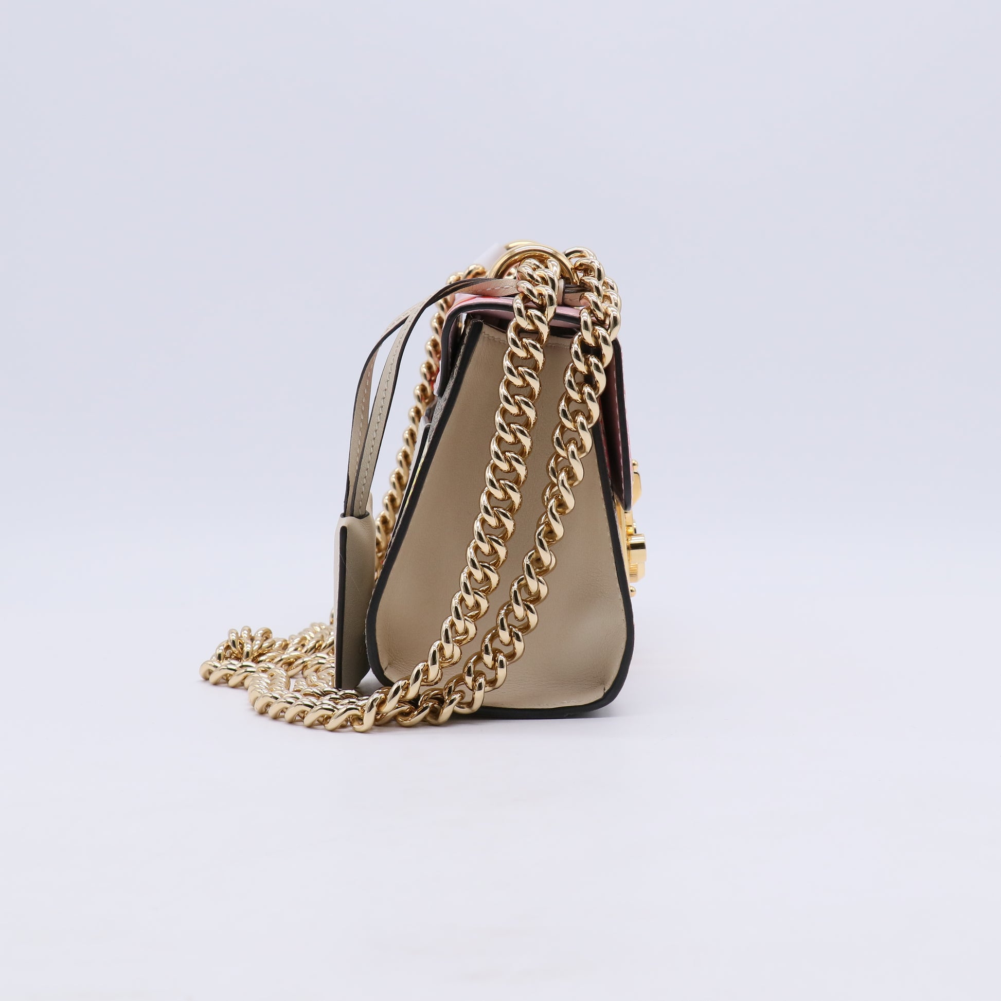GG Supreme Monogram Les Pommes Small Padlock Shoulder Bag B21556