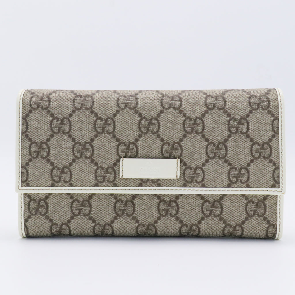French Flap Wallet GG Canvas Long