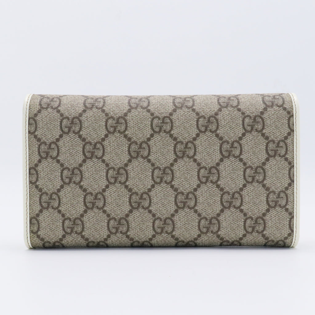 French Flap Wallet GG Canvas Long