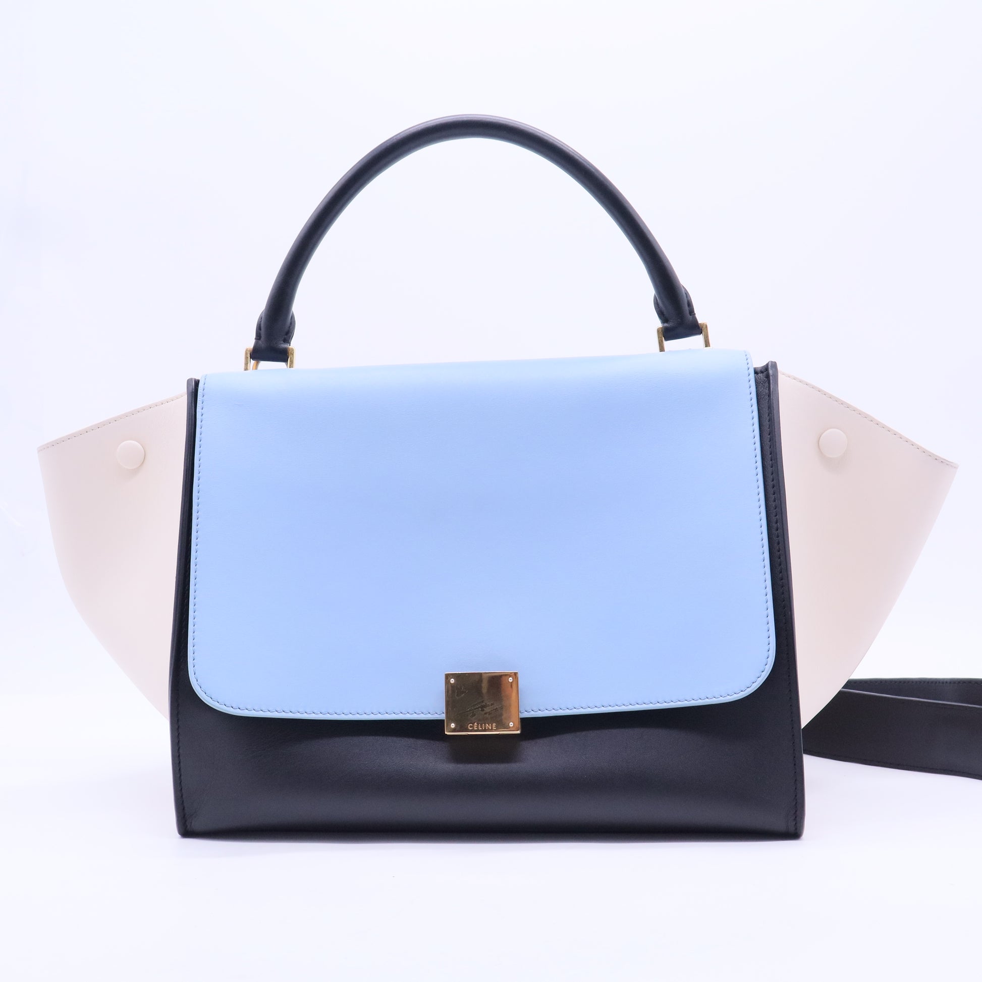 Trapèze leather handbag B20044