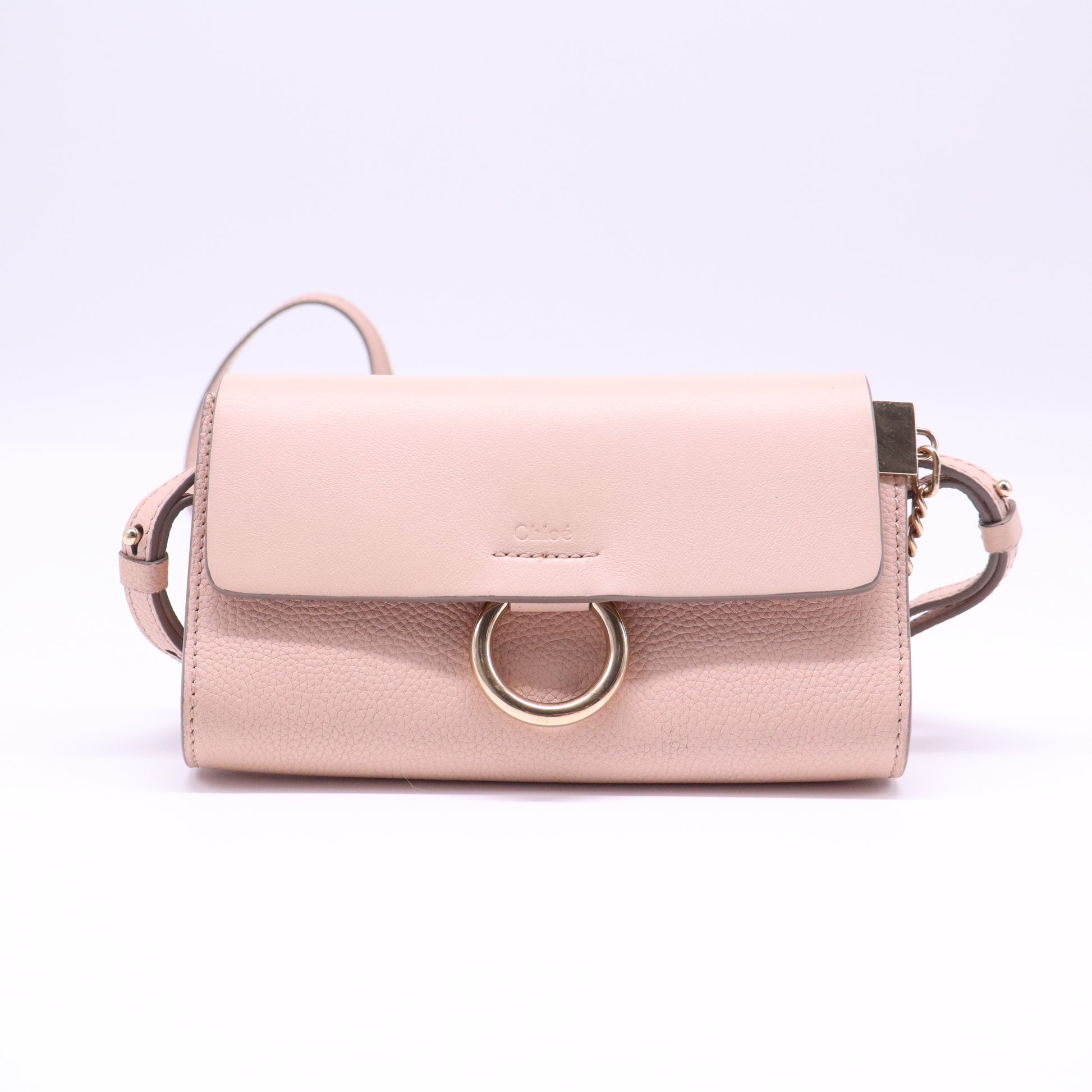 Chloe Faye Crossbody Wallet on a Chain Bag Blush twins B21991