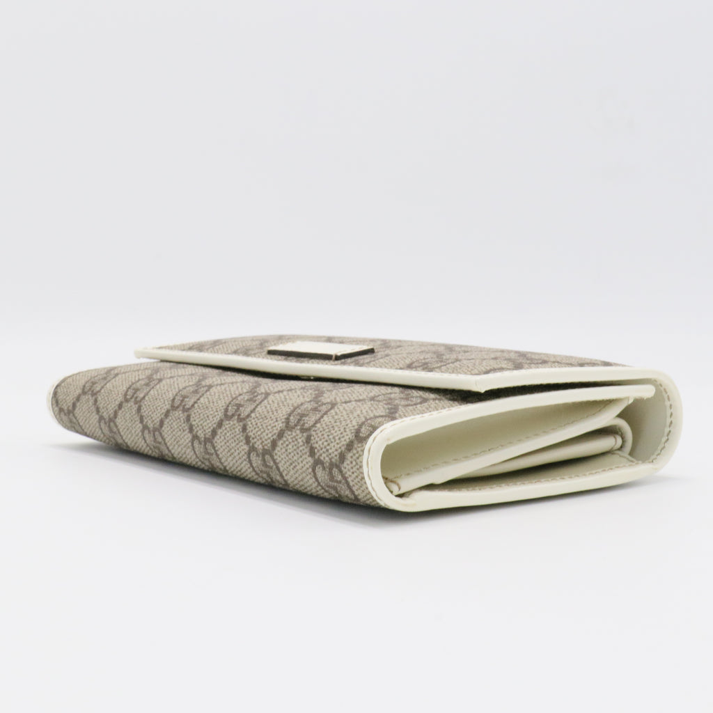 French Flap Wallet GG Canvas Long