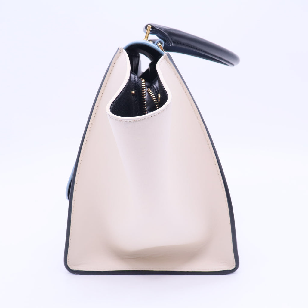 Trapèze leather handbag B20044