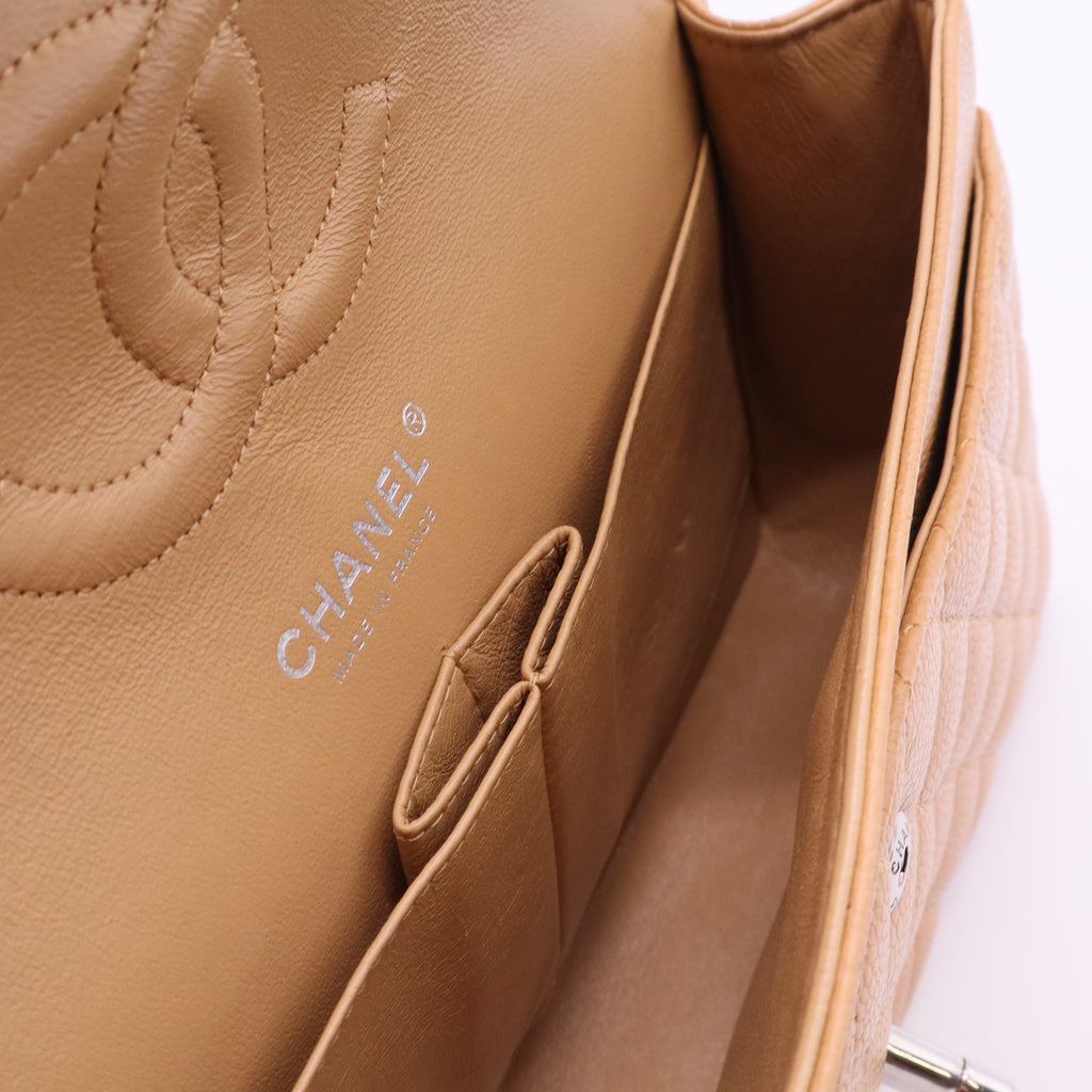 Classic Double Flap Bag Quilted Caviar Medium