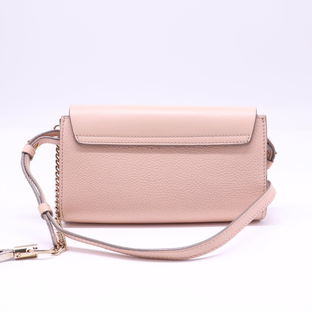 Chloe Faye Crossbody Wallet on a Chain Bag Blush twins B21991