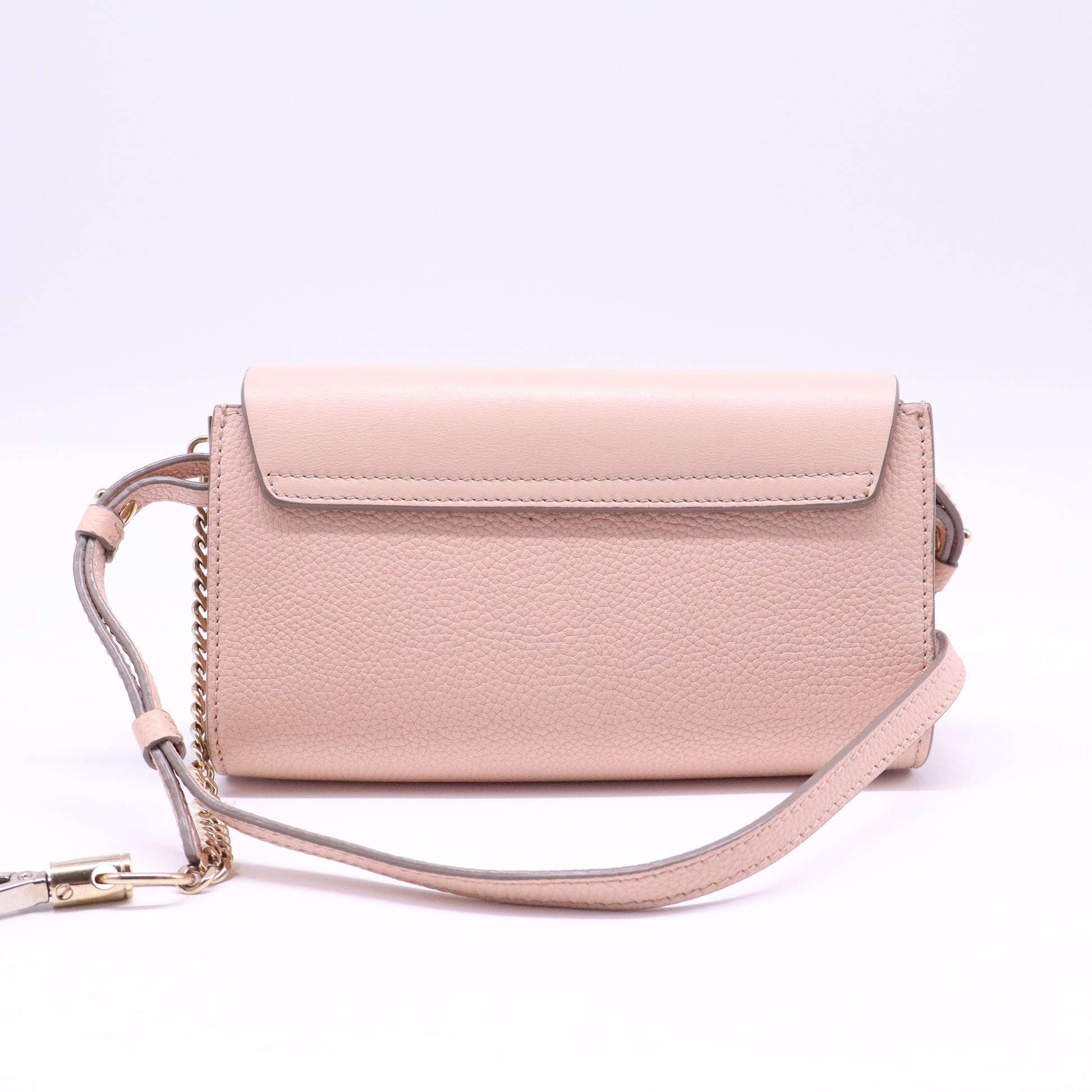 Chloe Faye Crossbody Wallet on a Chain Bag Blush twins B21991