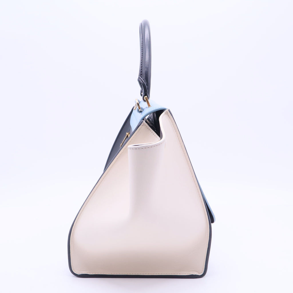 Trapèze leather handbag B20044