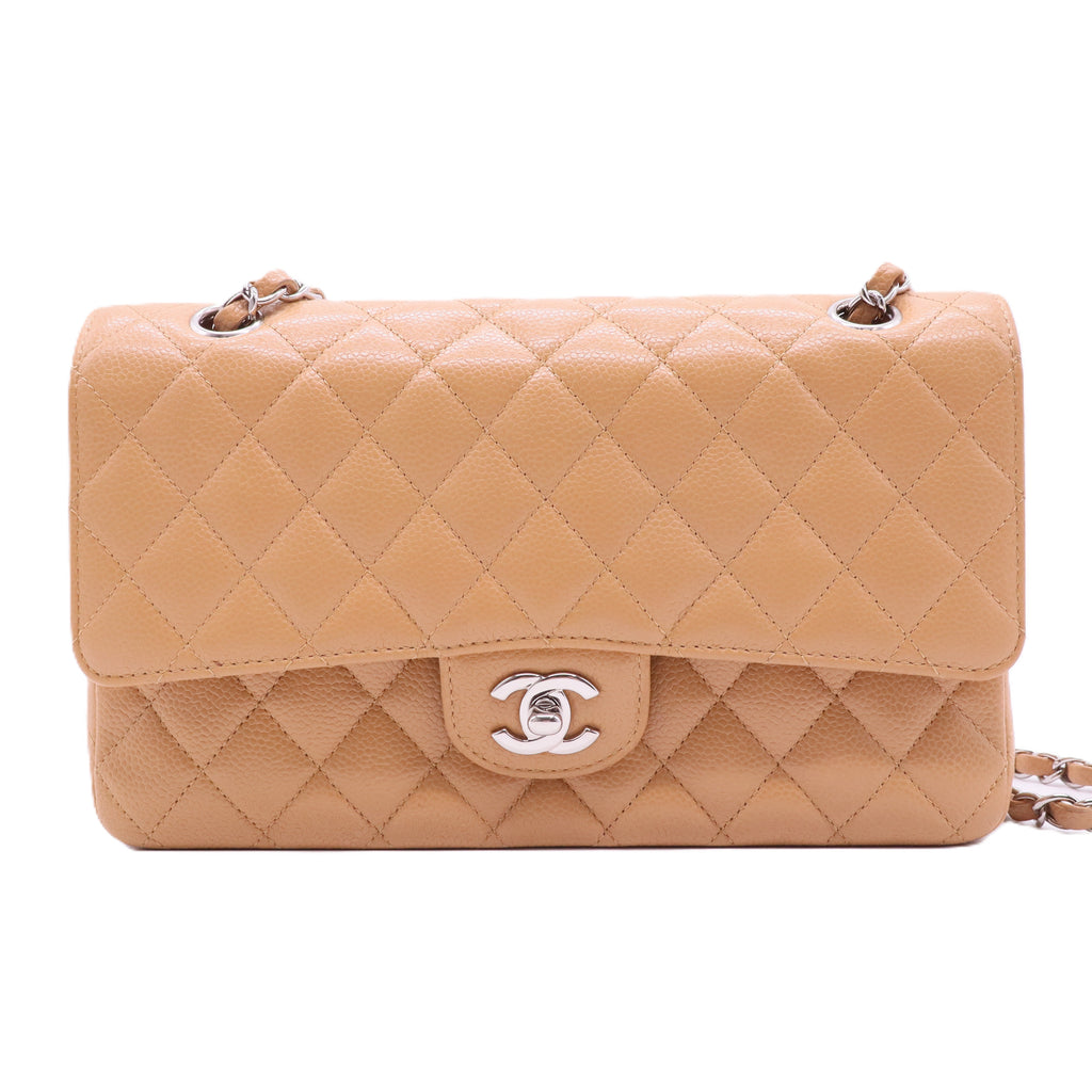 Classic Double Flap Bag Quilted Caviar Medium
