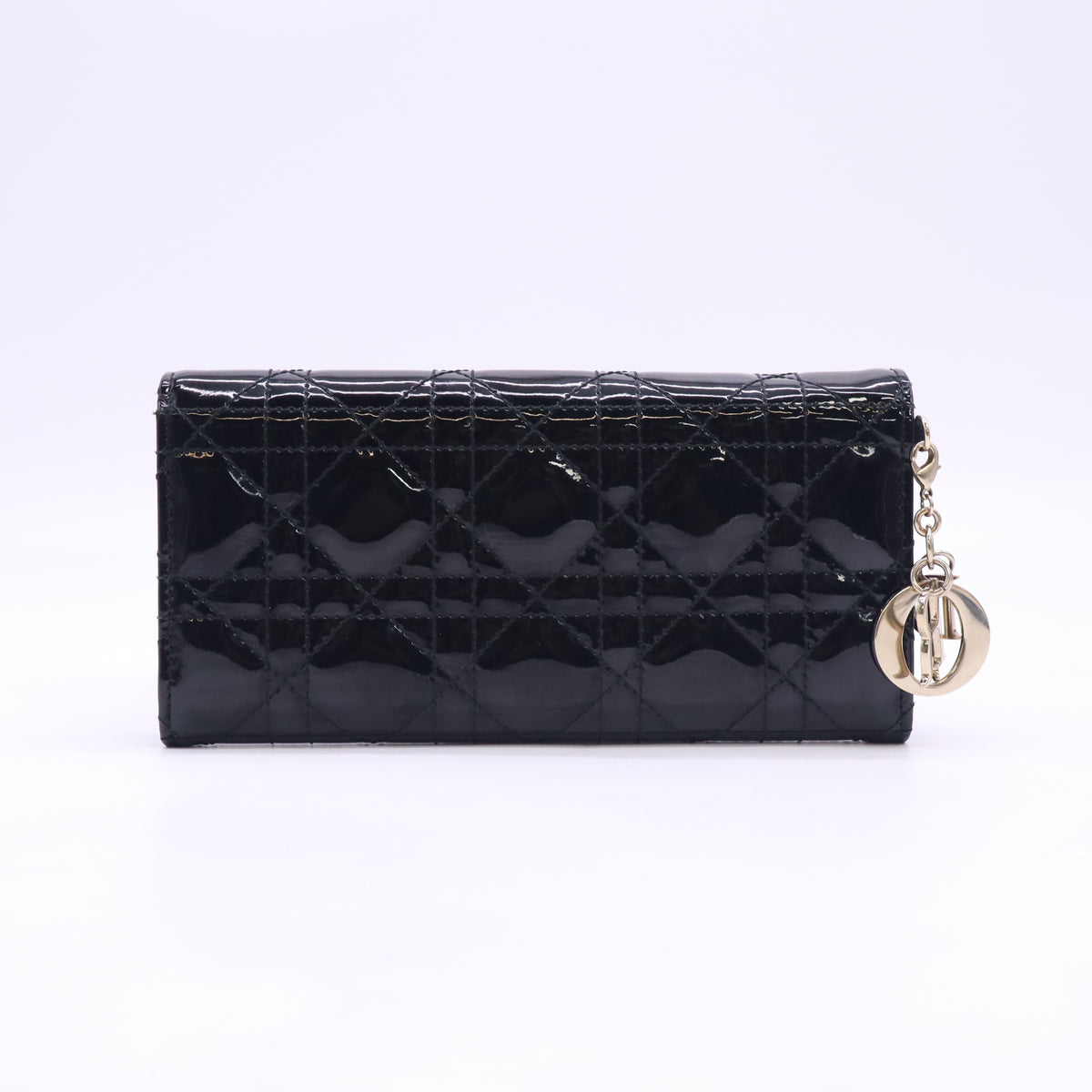 Dior Lady Dior Cannage Patent Long Wallet W23537