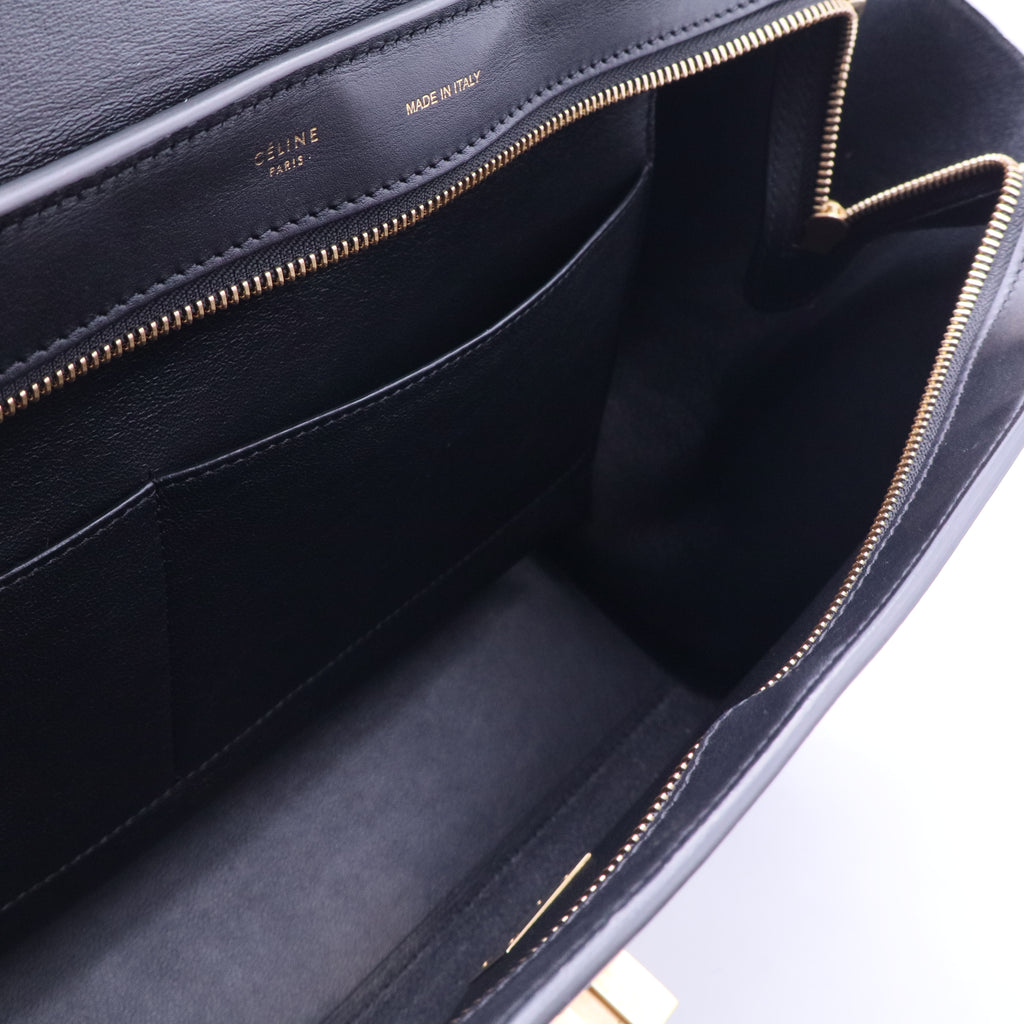 Trapèze leather handbag B20044