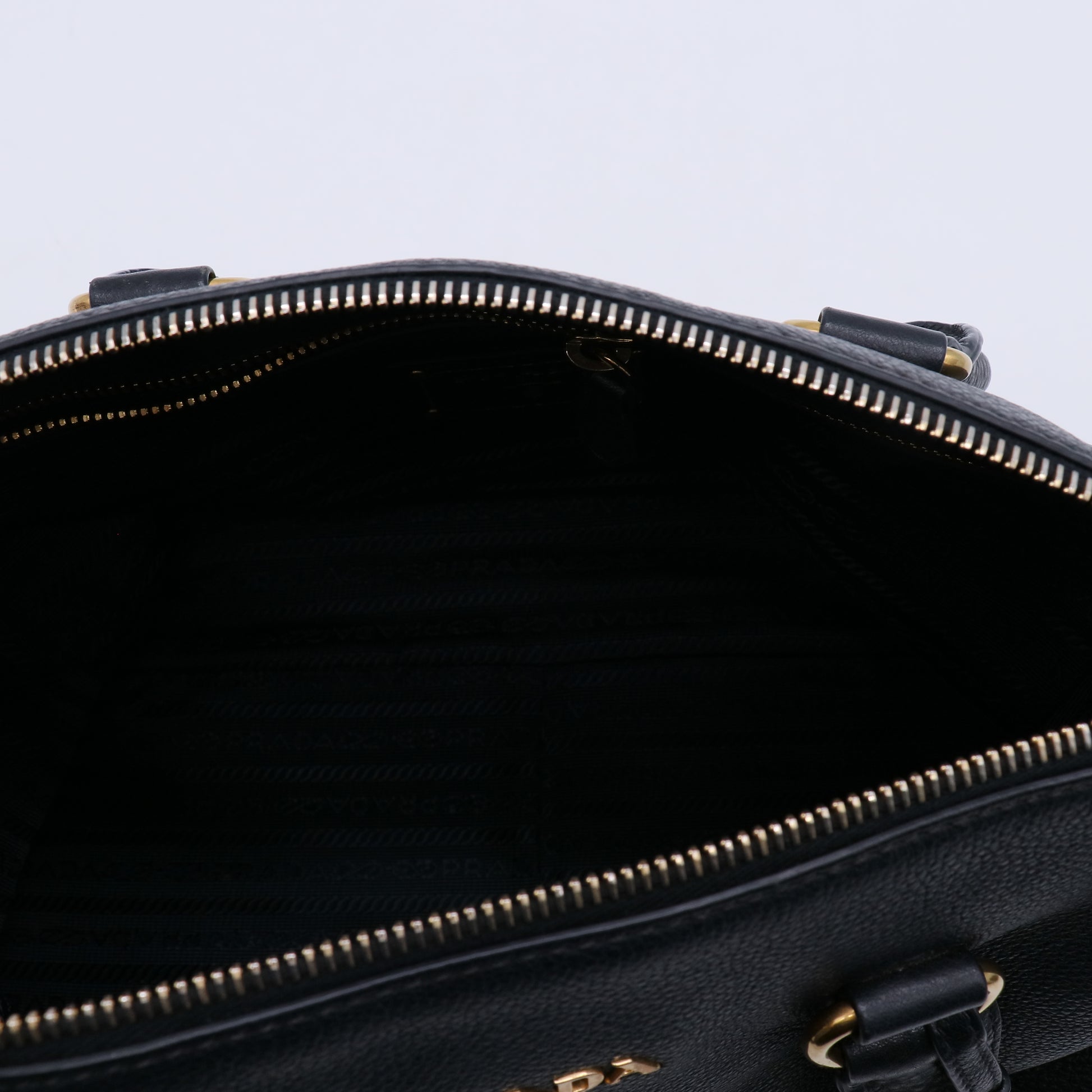 Black Vitello Phenix Leather Bauletto Bag B20844