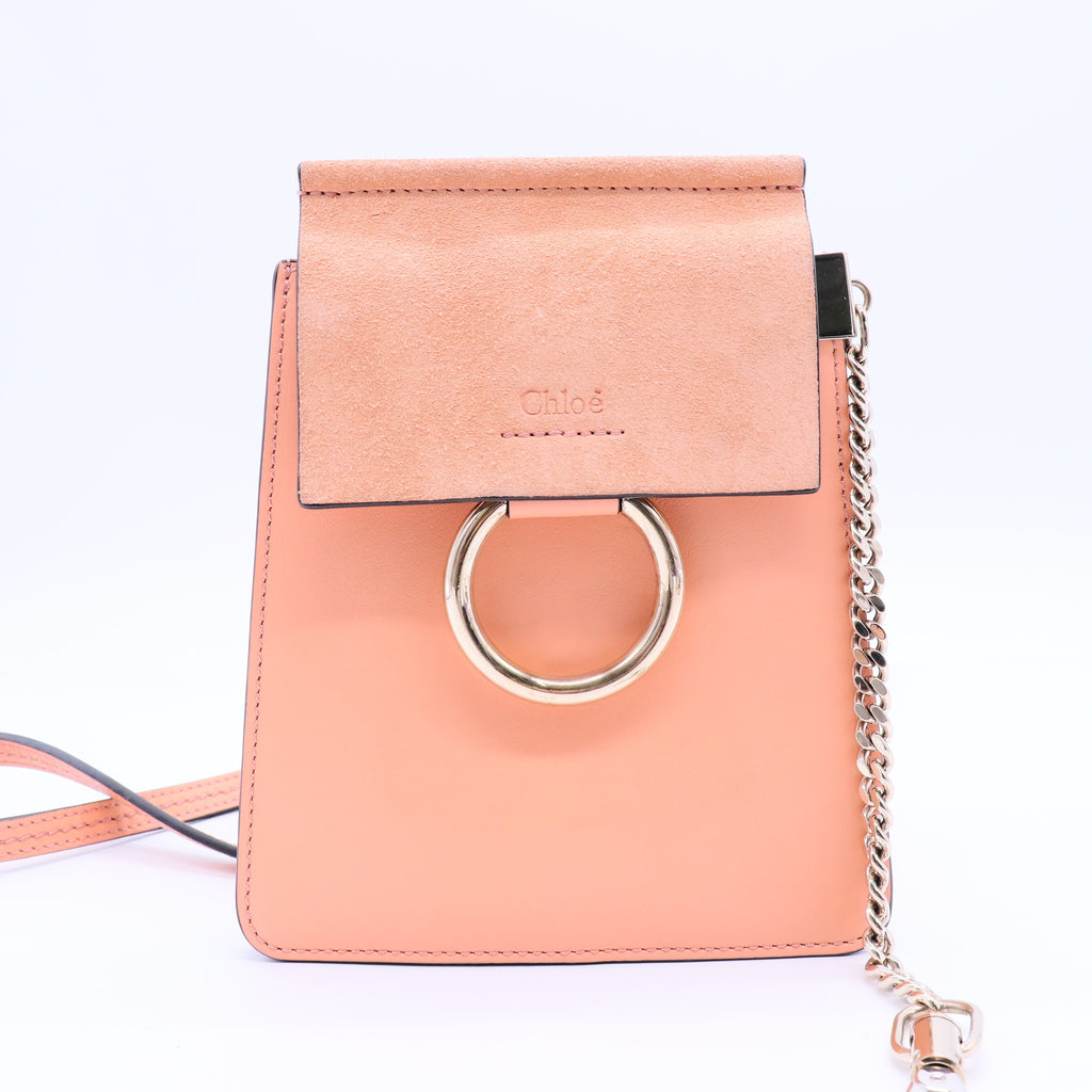 Faye Bracelet Crossbody Bag Leather and Suede Mini