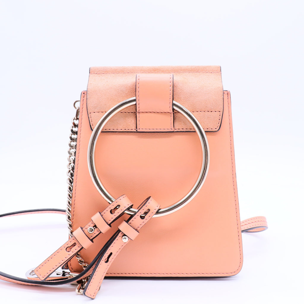 Faye Bracelet Crossbody Bag Leather and Suede Mini
