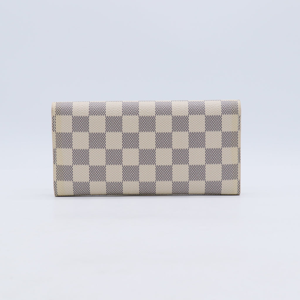 Louis Vuitton Sarah Wallet in Damier Azur Canvas W21254