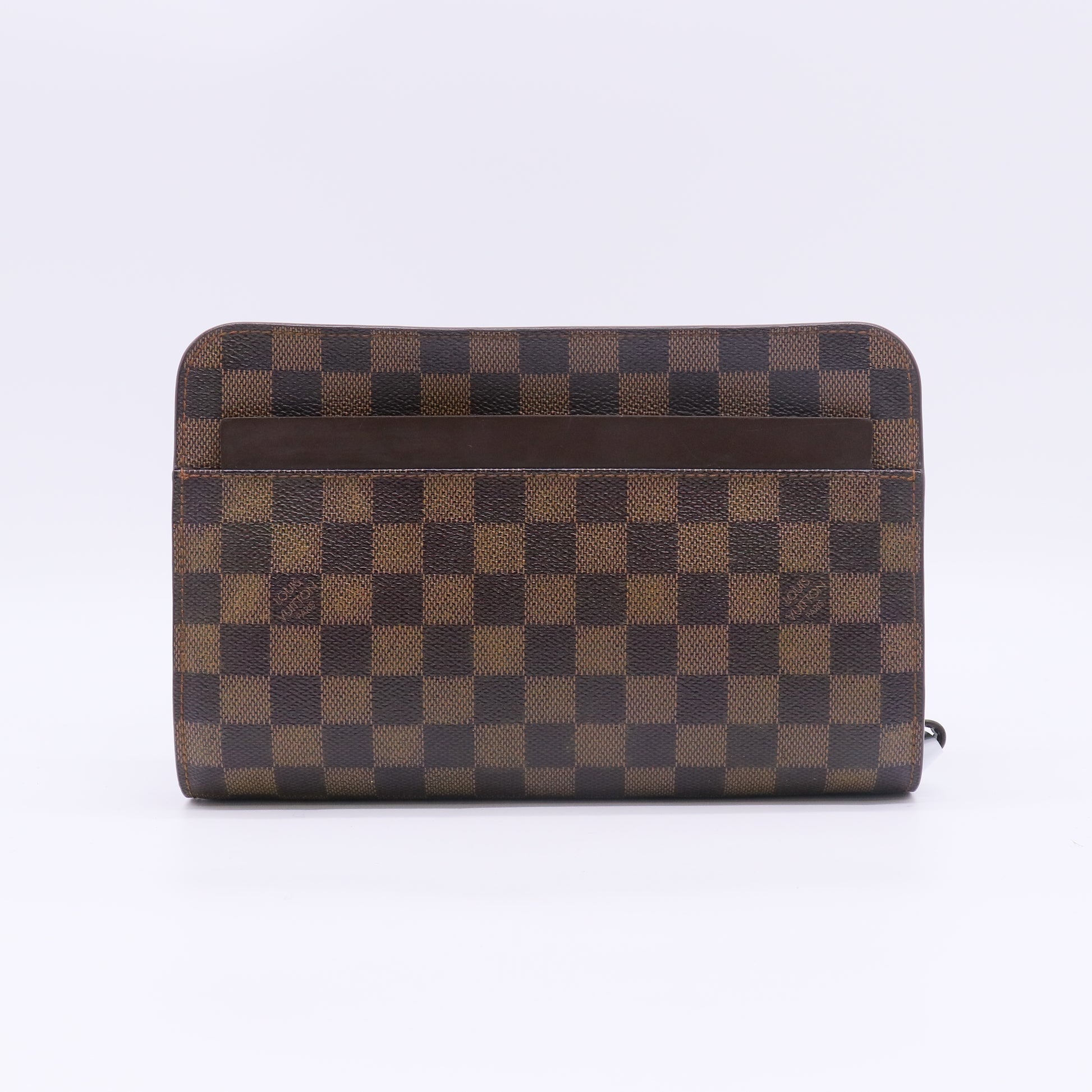 Louis Vuitton Damier Ebene Pochette Saint Louis Clutch Twins W22786