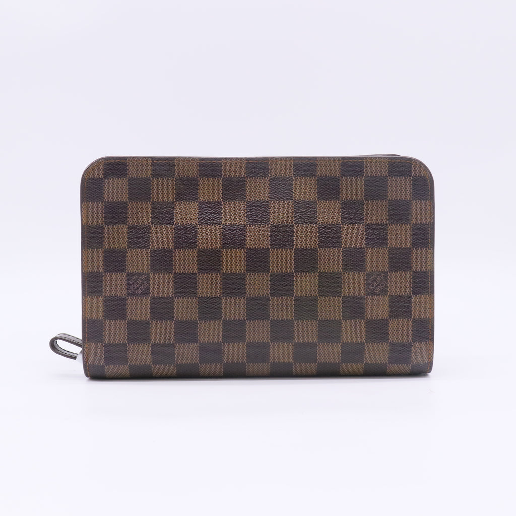 Louis Vuitton Damier Ebene Pochette Saint Louis Clutch Twins W22786