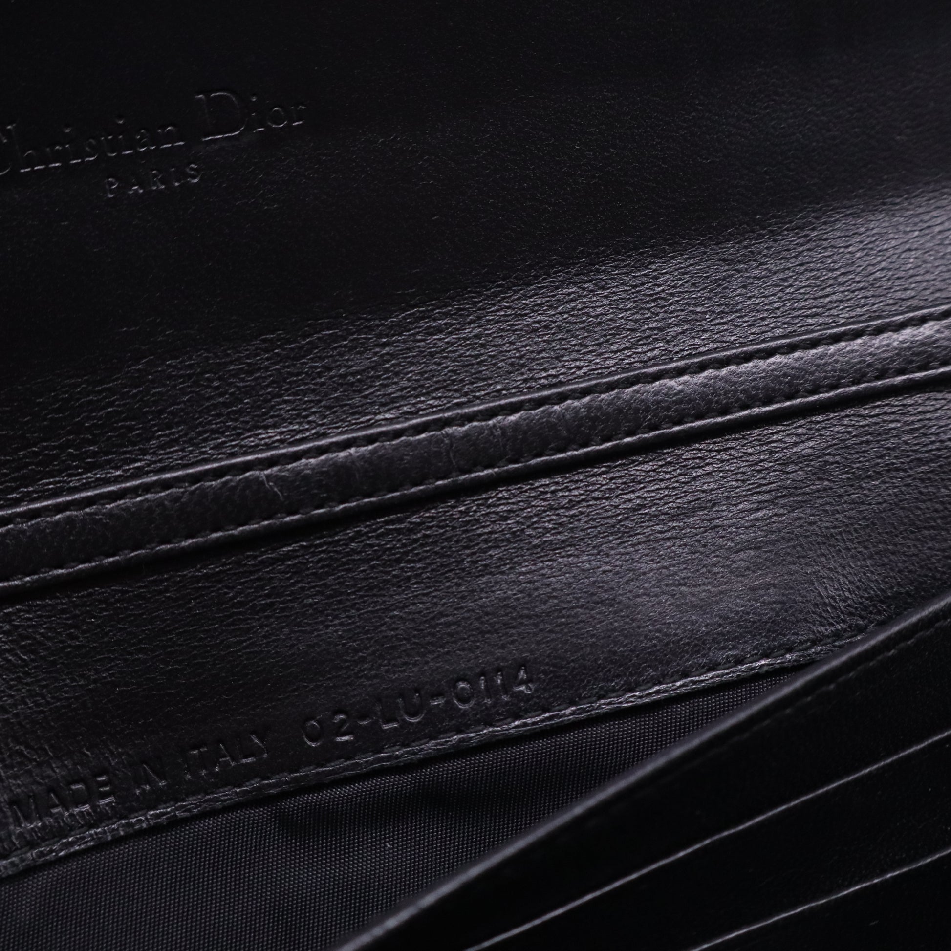 Dior Black Cannage Leather Rendezvous Wallet on Chain twins B22012