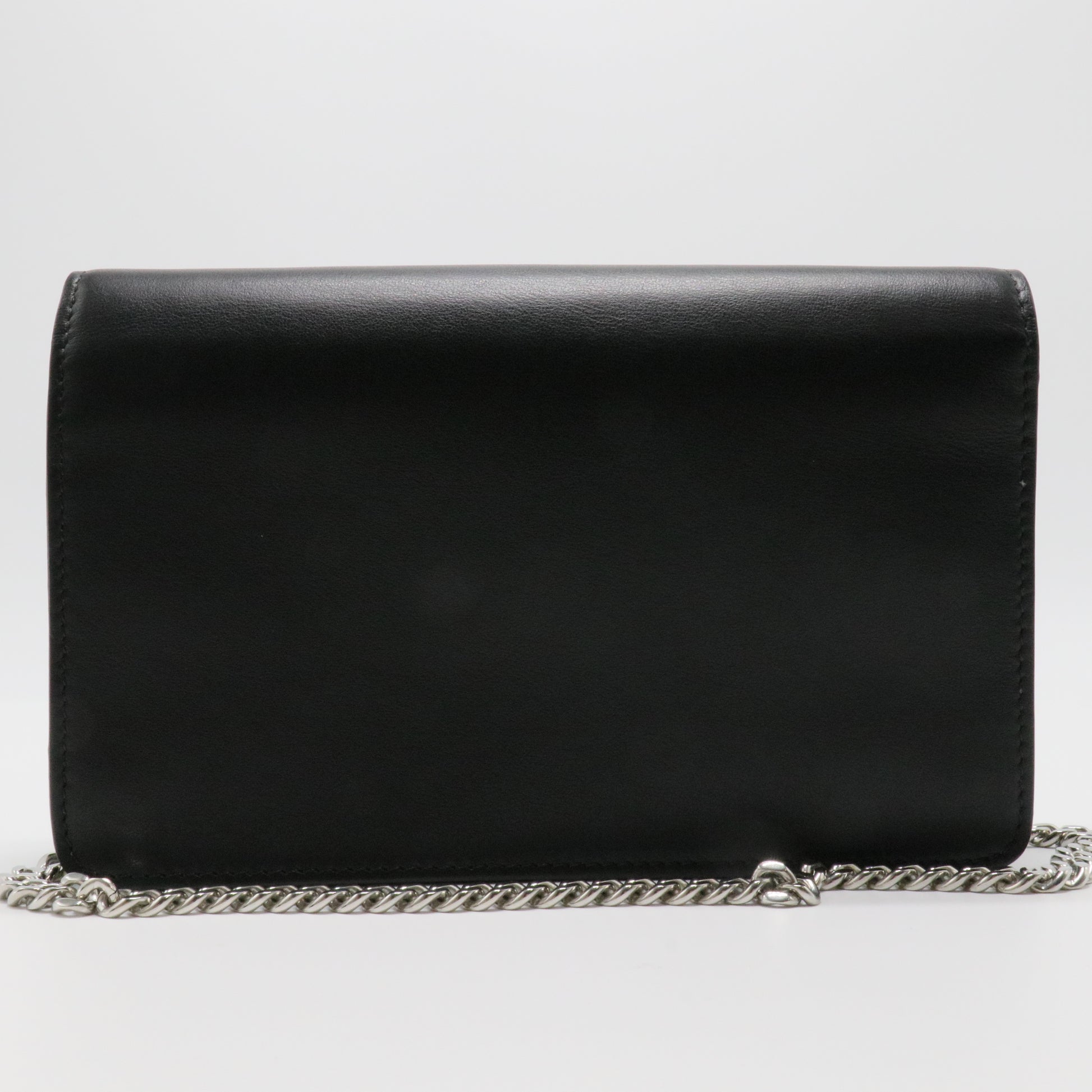 Fendi Black Leather Hypnoteyes Wallet On Chain