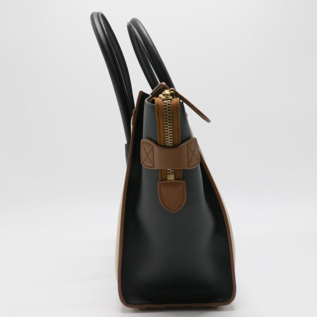Smooth Calfskin Micro Tri-Color Luggage Black