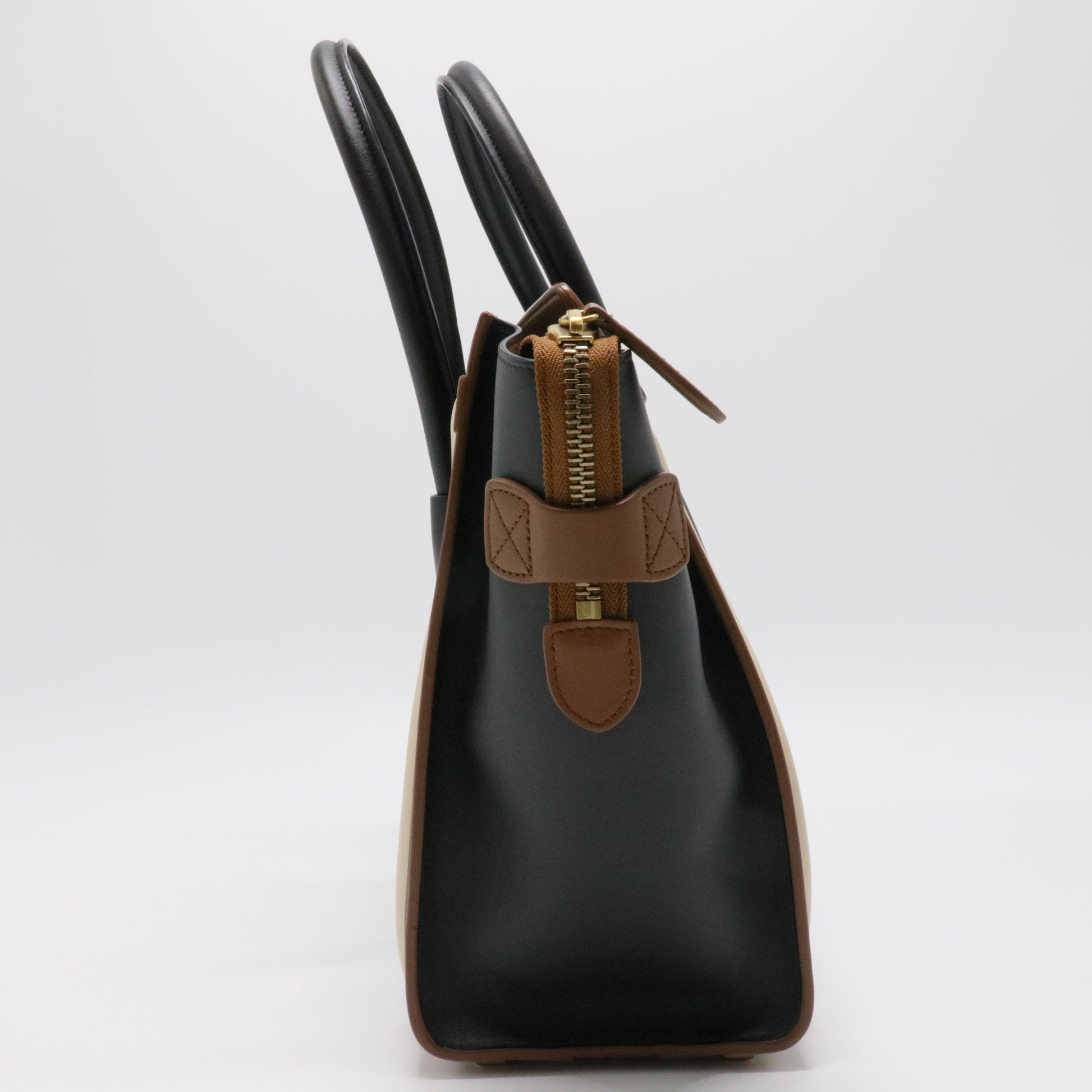 Smooth Calfskin Micro Tri-Color Luggage Black