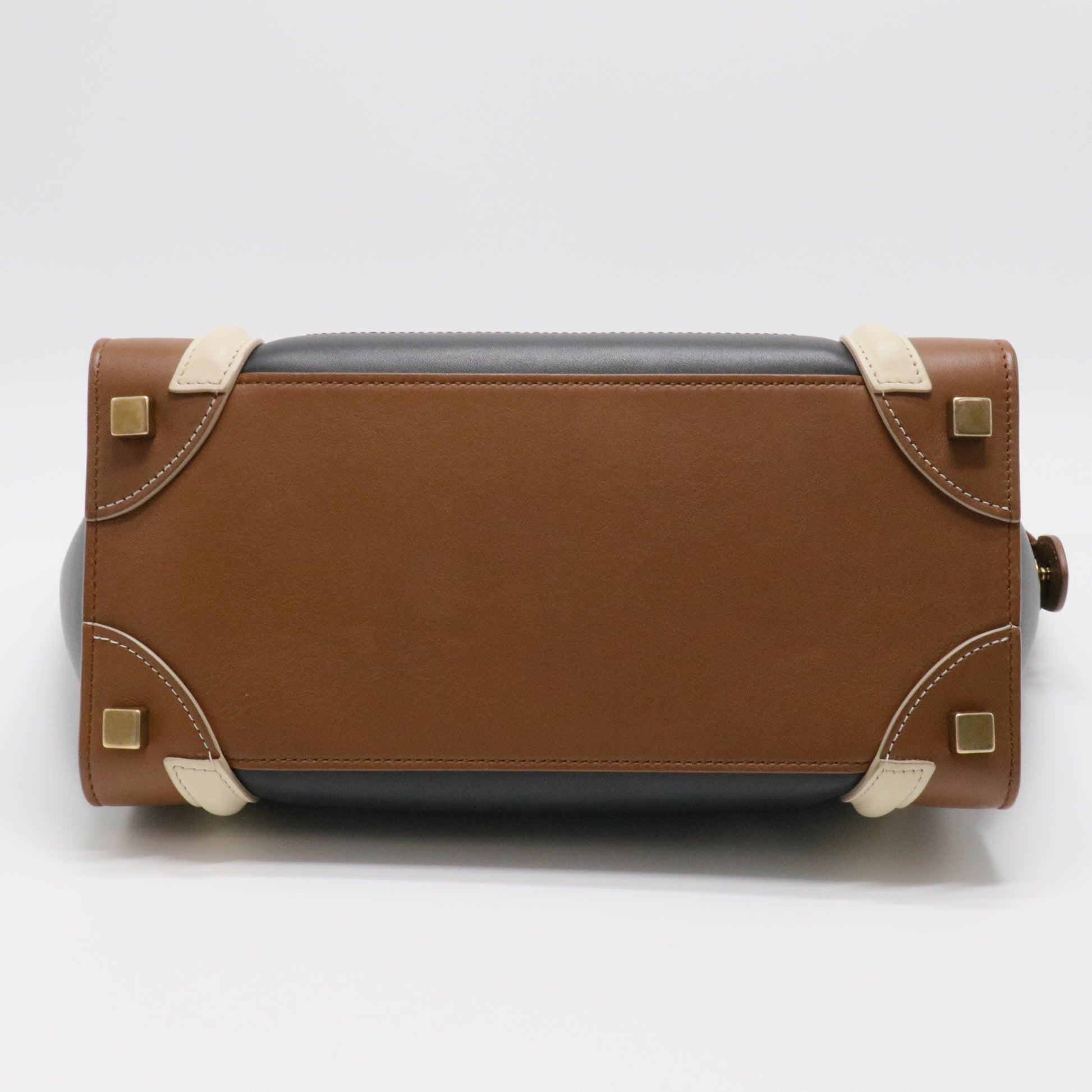 Smooth Calfskin Micro Tri-Color Luggage Black