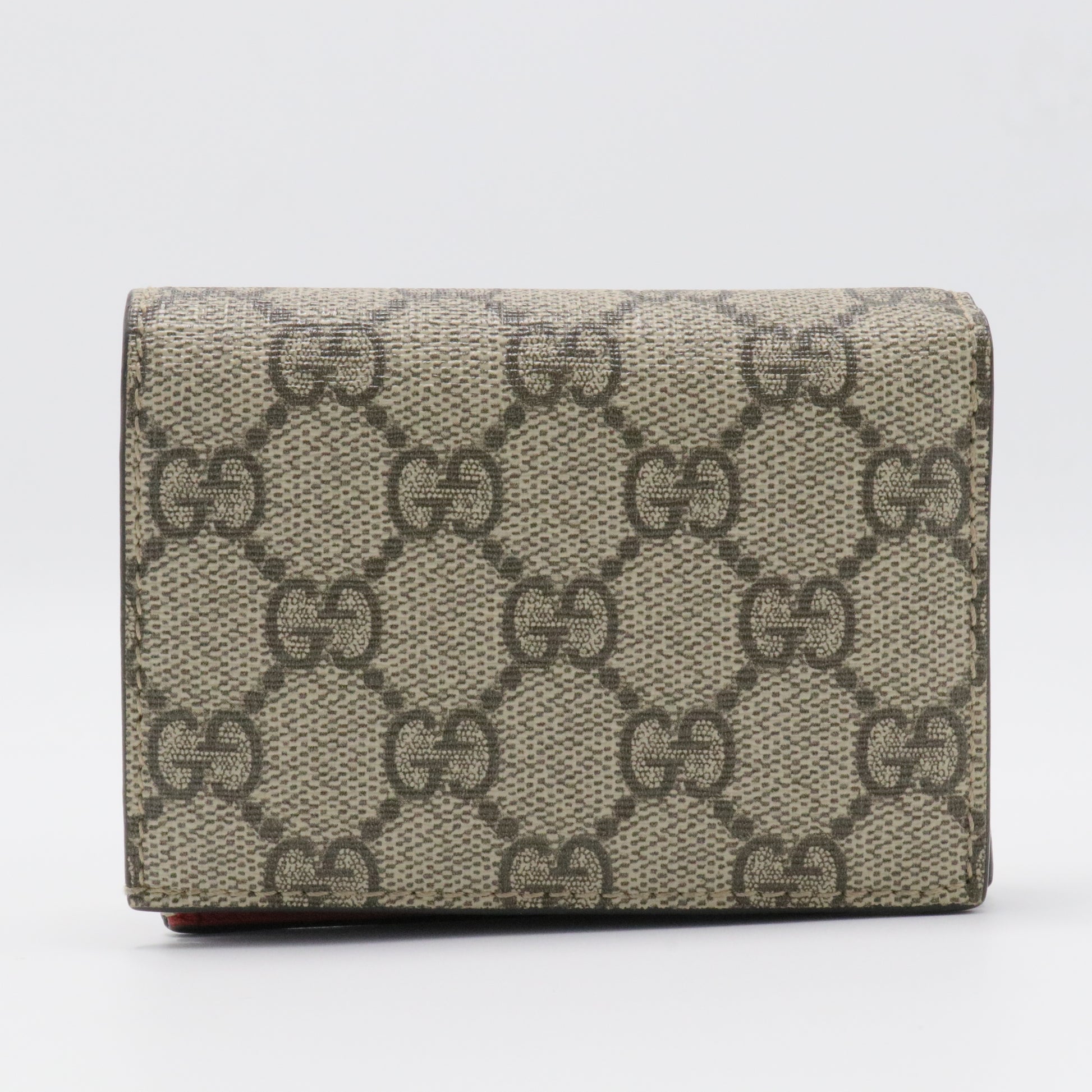 Cherries Flap Card Case Guccissima Leather