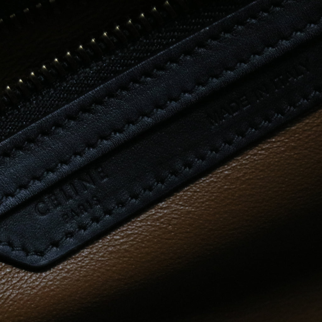 Smooth Calfskin Micro Tri-Color Luggage Black