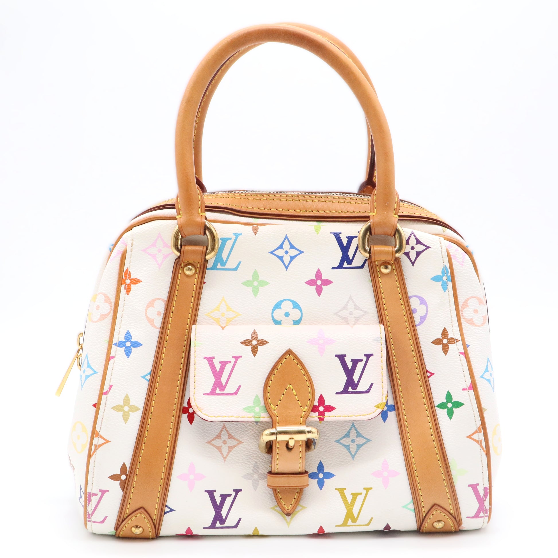 White Monogram Multicolore Canvas Priscilla Bag