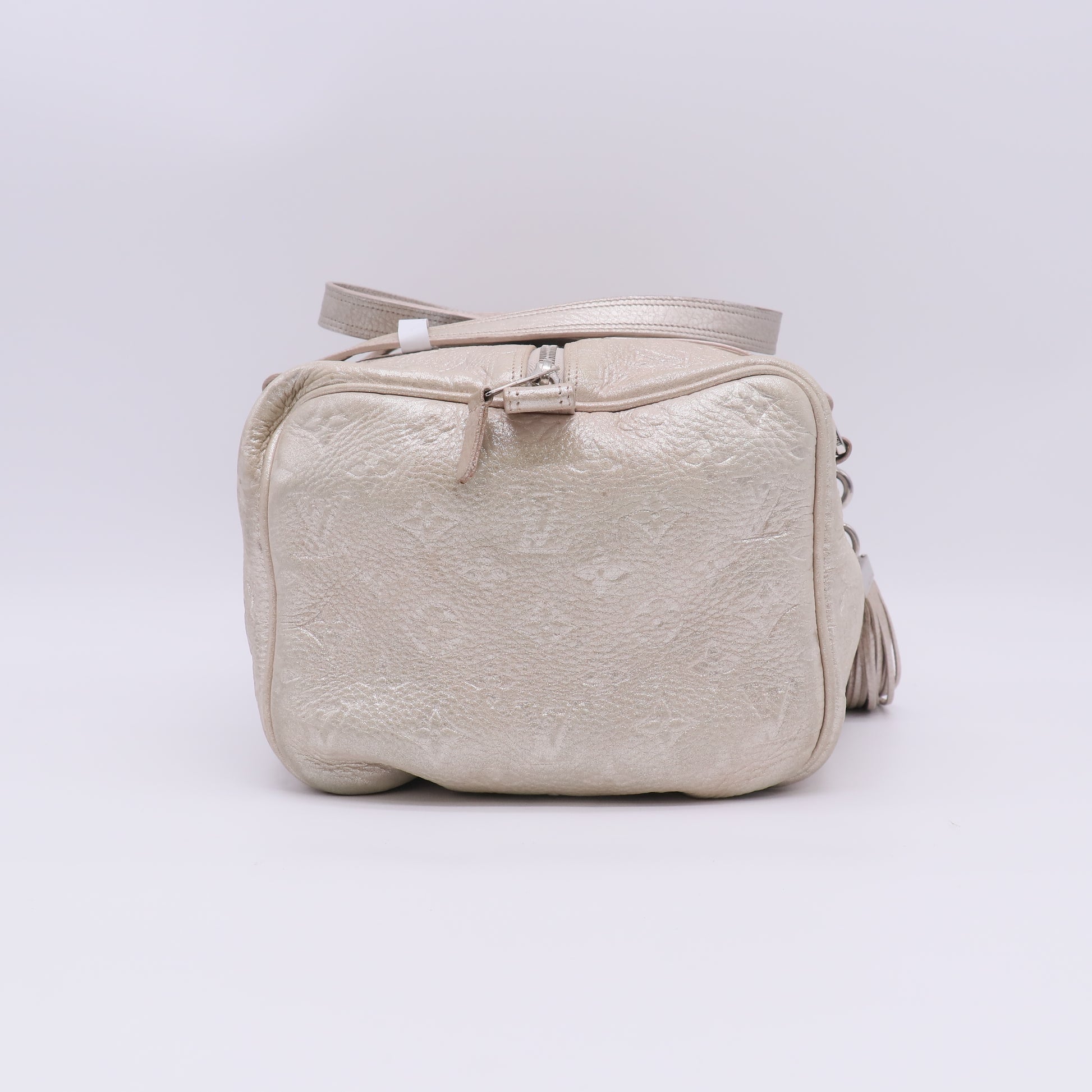 Louis Vuitton Limited Edition Peach Monogram Shimmer Comete Bag Twins B23174
