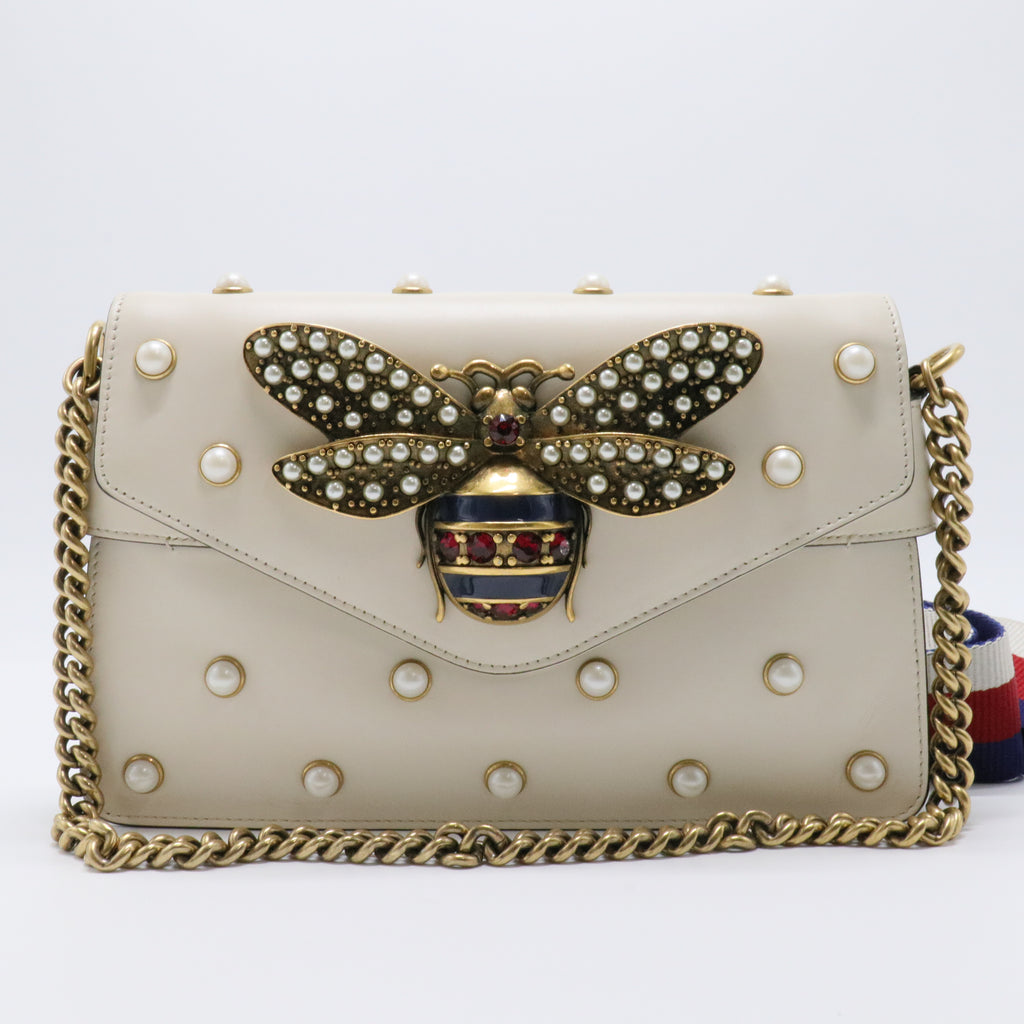 Animalier Broadway Bow Flap Bag Embellished Leather Mini