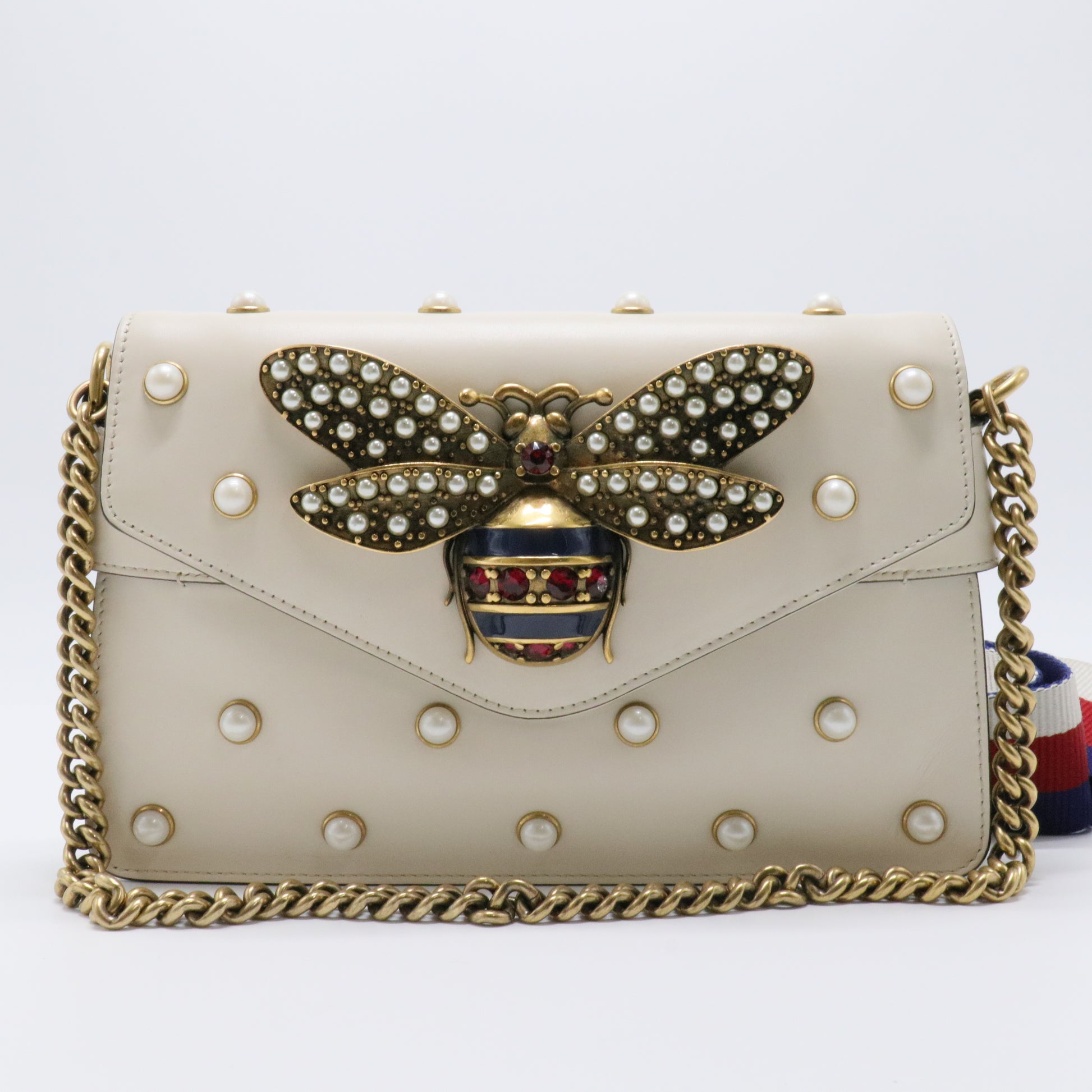 Animalier Broadway Bow Flap Bag Embellished Leather Mini