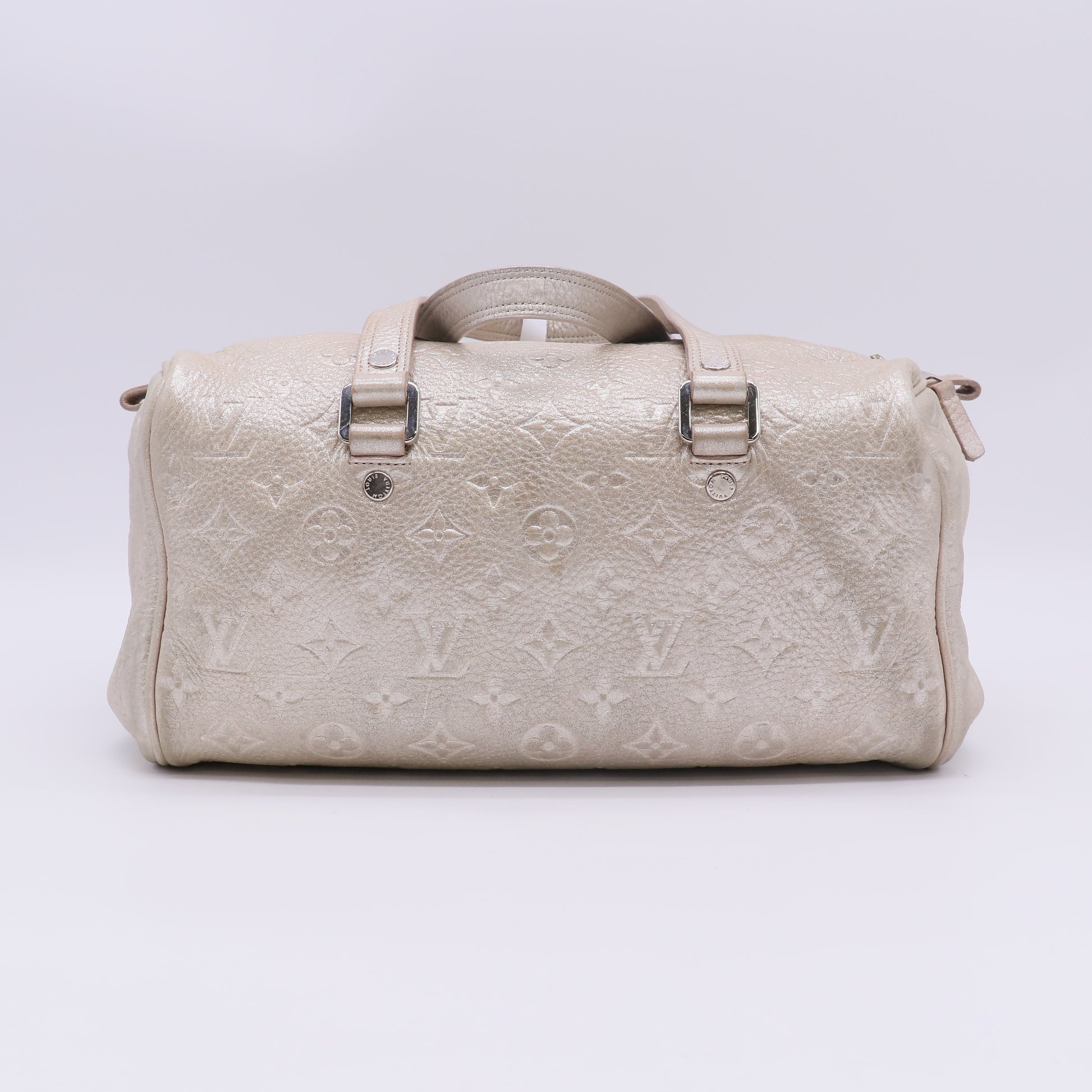 Louis Vuitton Limited Edition Peach Monogram Shimmer Comete Bag Twins B23174