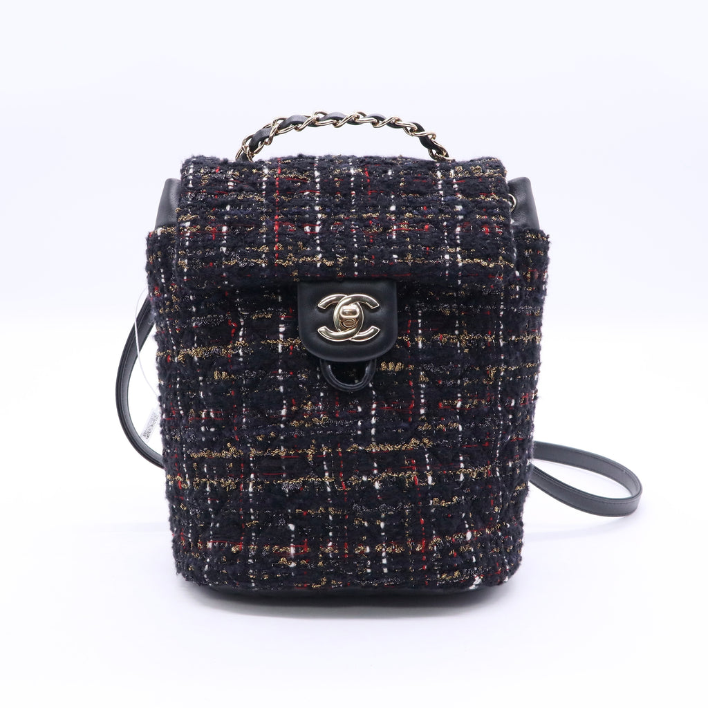 Chanel Urban Spirit Backpack Quilted Tweed Small twins LDJ3476