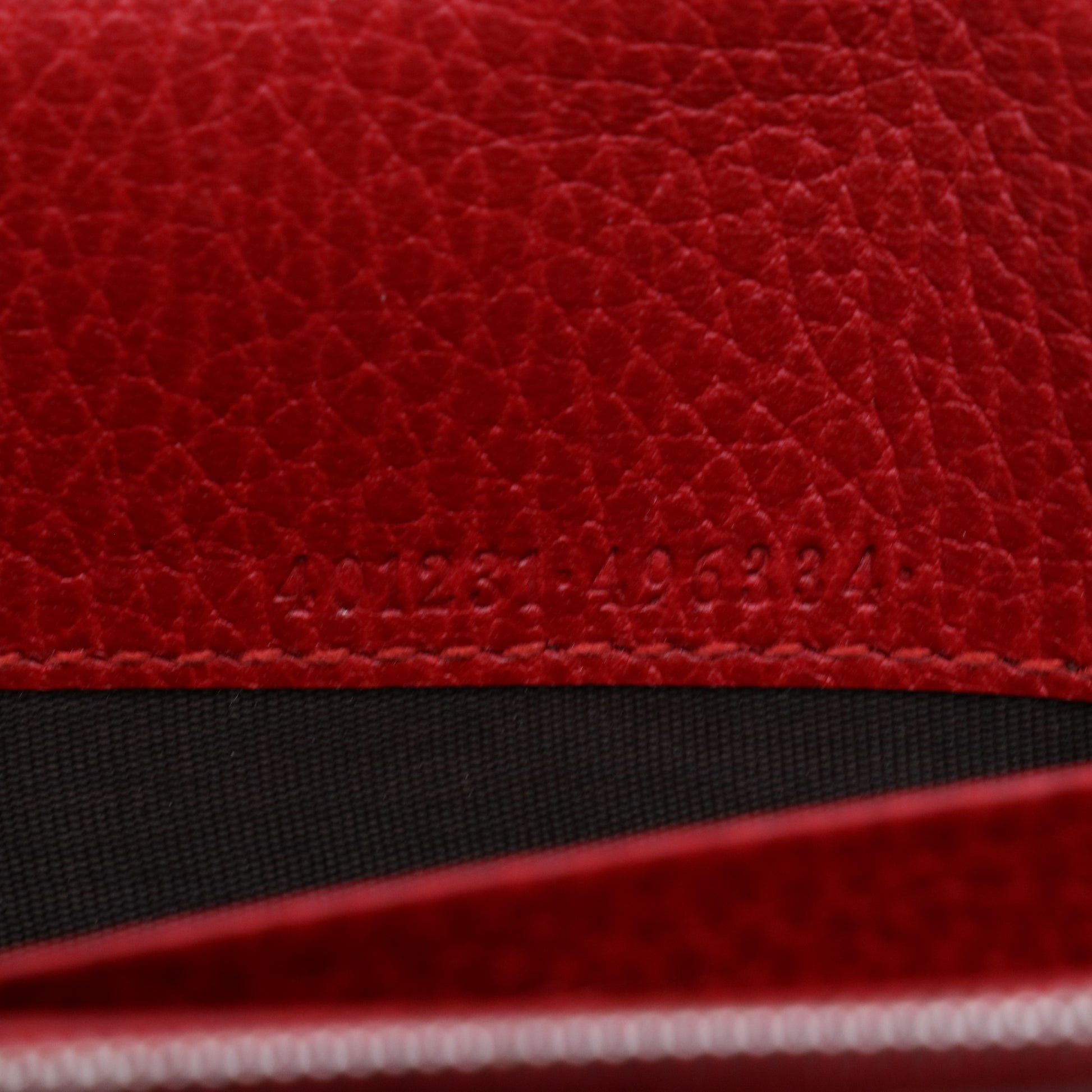 Red Pebbled Leather Dionysus Mini Wallet on Chain Bag B21907