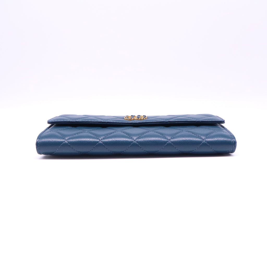 Quilted CC Logo Long Wallet Twins LDJ3993