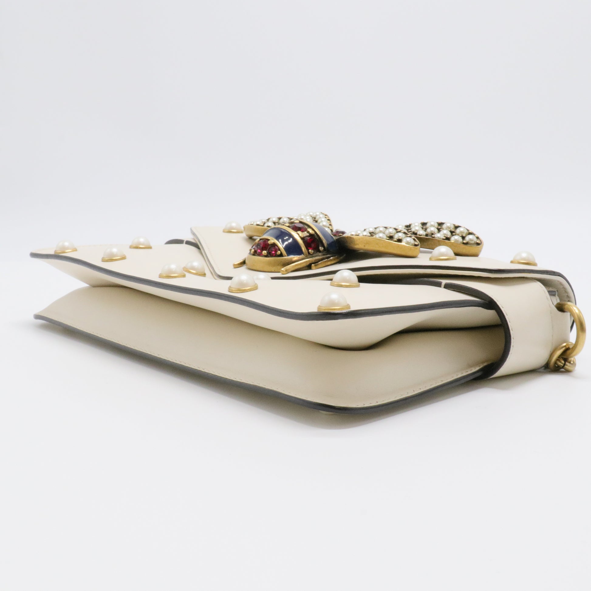 Animalier Broadway Bow Flap Bag Embellished Leather Mini