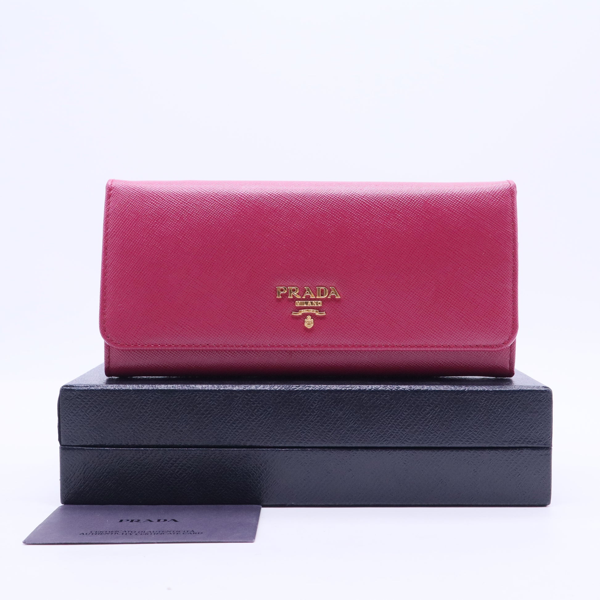 Saffiano Leather Bag Cartera Prada Rosa Prada Saffiano Long Pink W20003