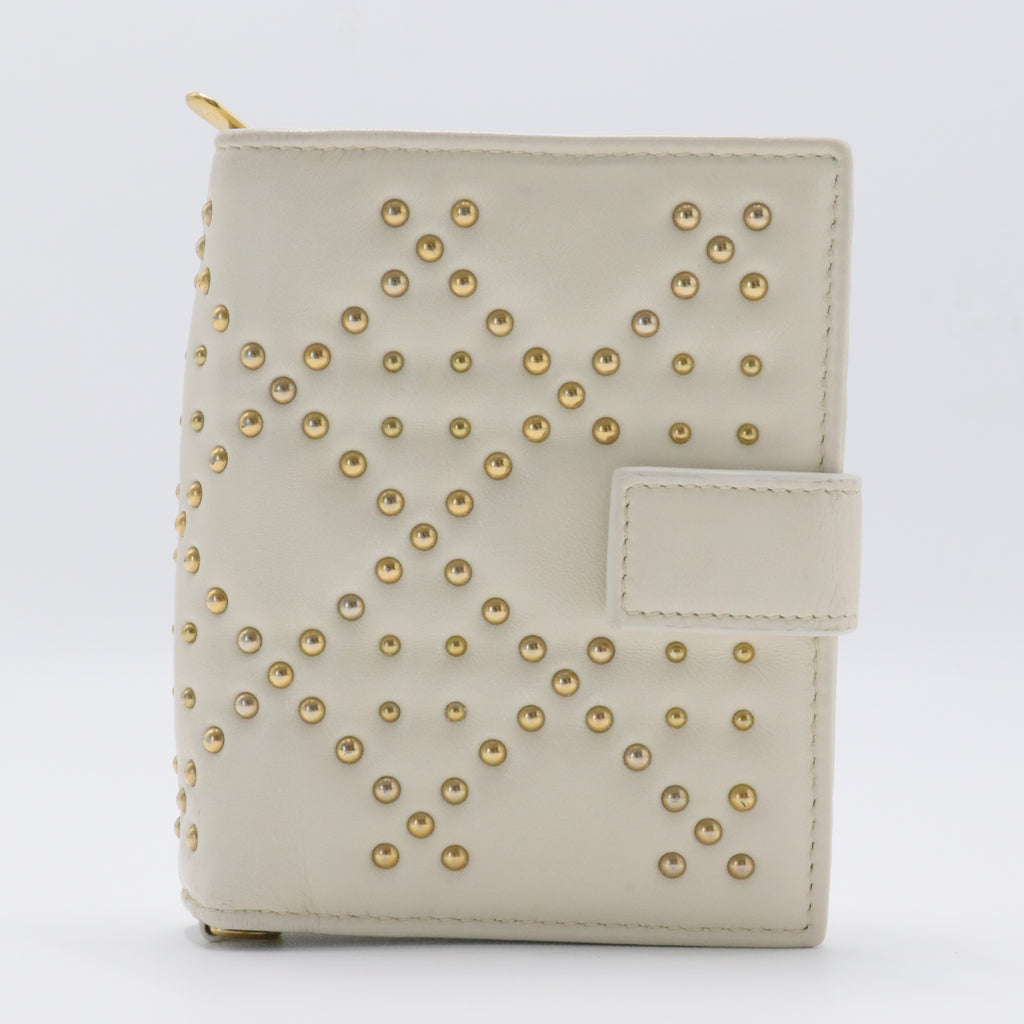 Studded Bi-fold Wallet Lambskin