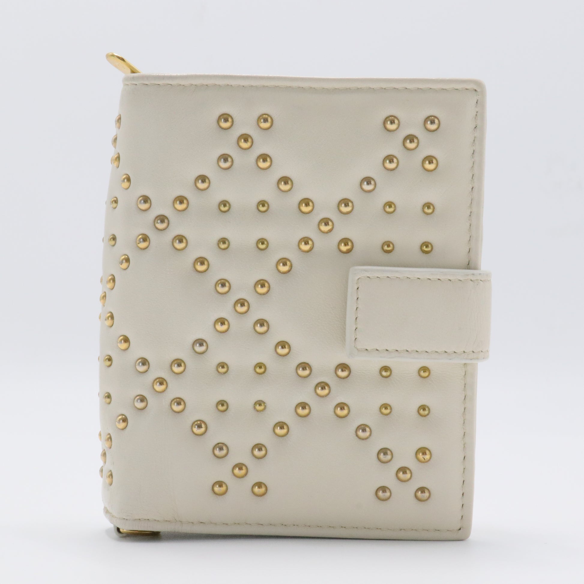 Studded Bi-fold Wallet Lambskin