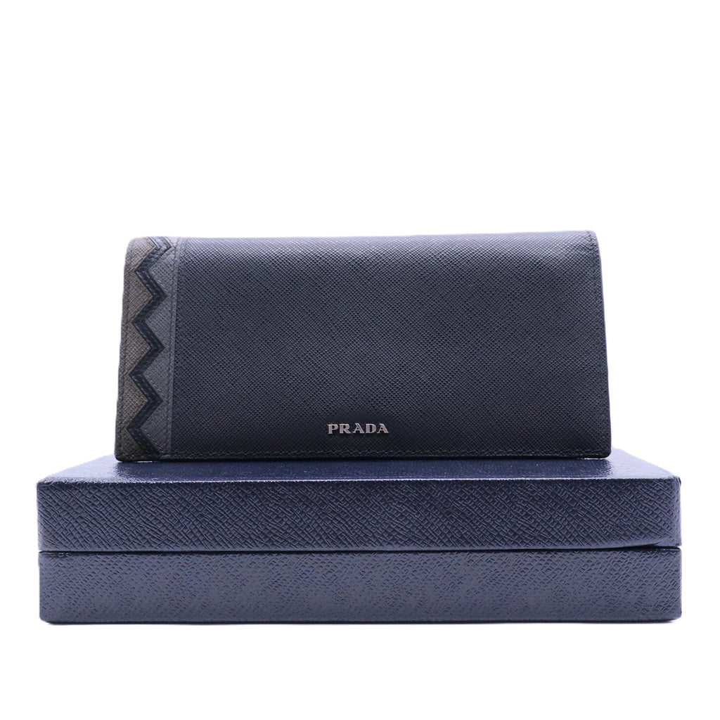 Saffiano Leather Long Wallet