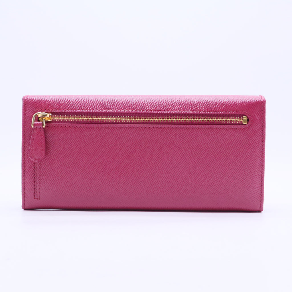 Saffiano Leather Bag Cartera Prada Rosa Prada Saffiano Long Pink W20003