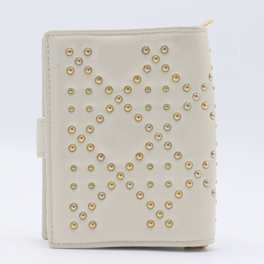 Studded Bi-fold Wallet Lambskin