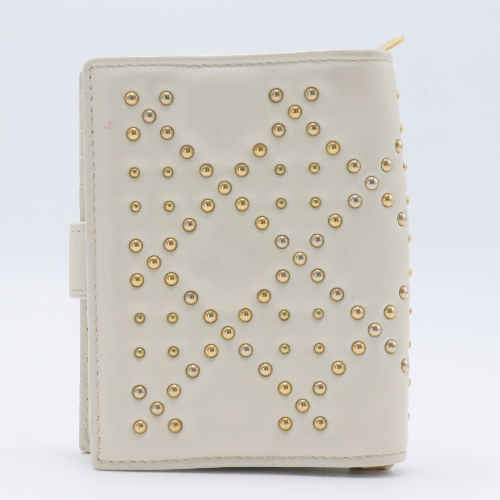Studded Bi-fold Wallet Lambskin