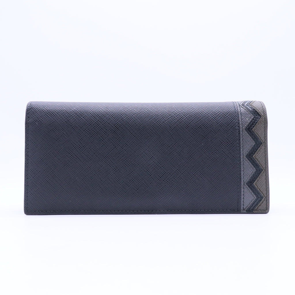 Saffiano Leather Long Wallet