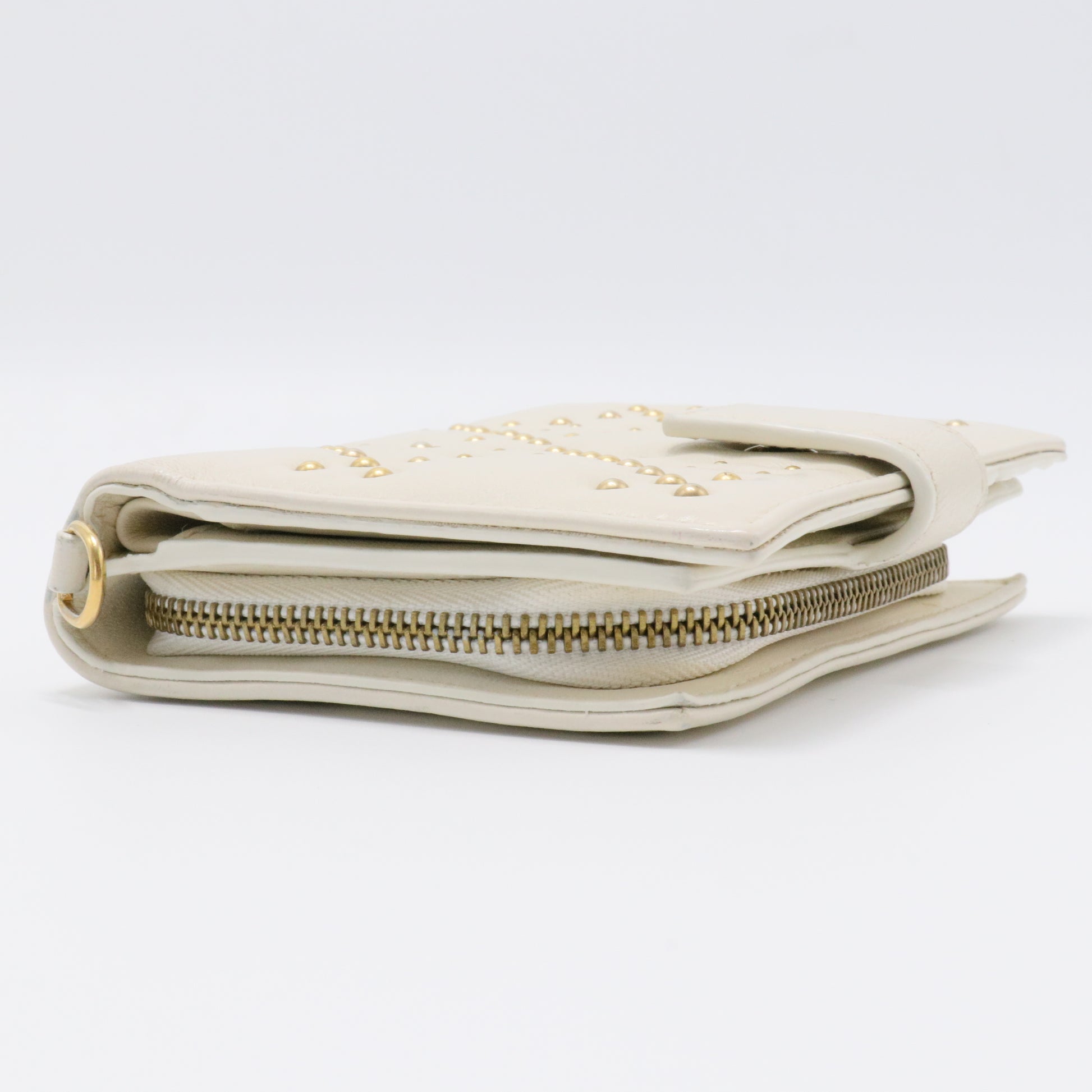 Studded Bi-fold Wallet Lambskin