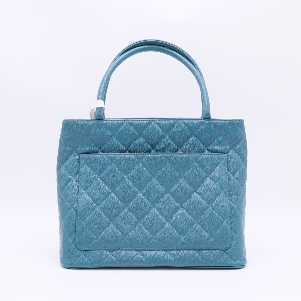 Chanel Medallion Tote Quilted Caviar twins B23137