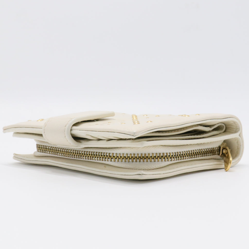 Studded Bi-fold Wallet Lambskin