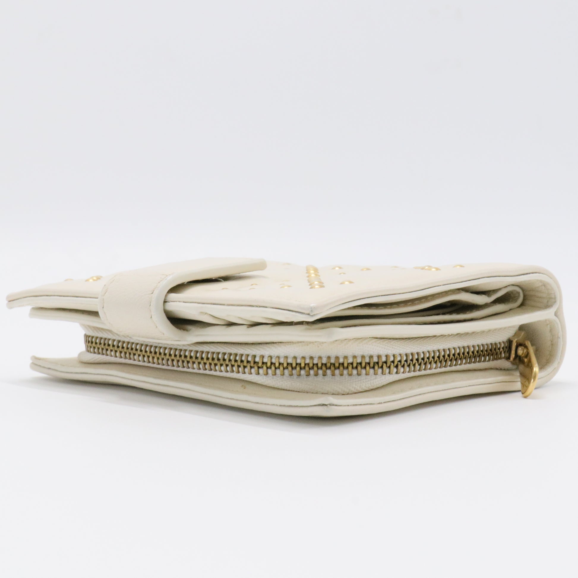 Studded Bi-fold Wallet Lambskin