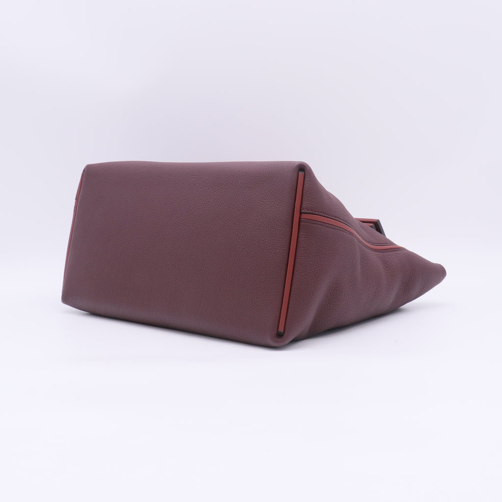 Hermes 24/24 35 Bag Bordeaux & Rouge H Gold Hardware twins LDJ5313